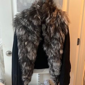 Anabelle New York Fox Fur Wool Cape